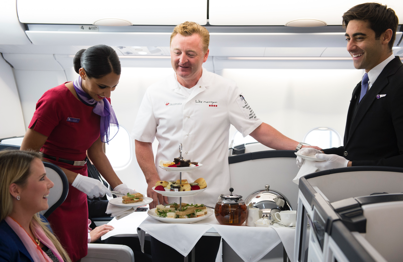Former Virgin Australia CEO John Borghetti hired Luke Mangan to design the airline's business class meals.