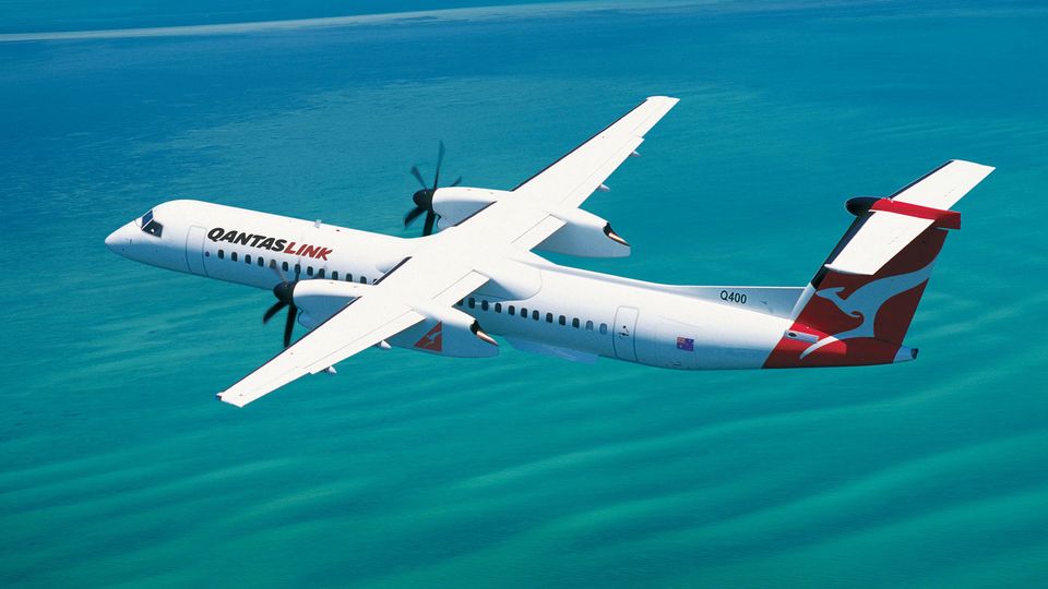 Qantas' Q400 turboprop will whisk travellers to and from the snowfields.