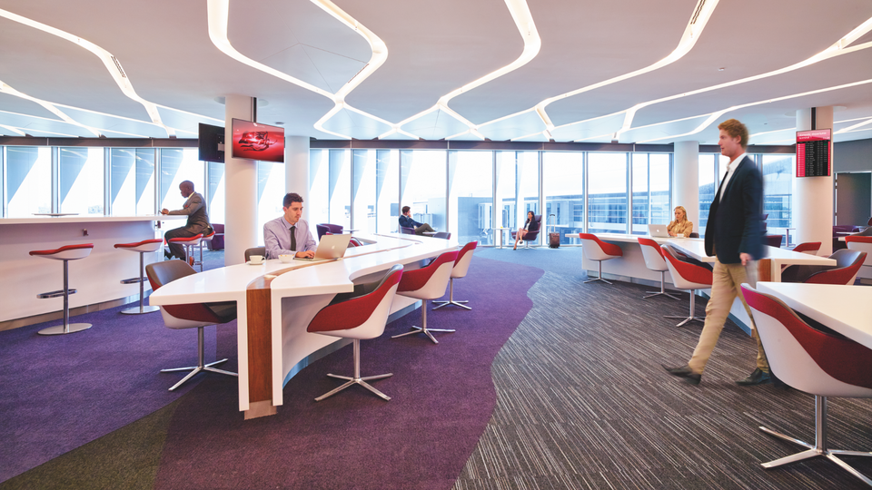 Virgin's 2010-era lounge design.