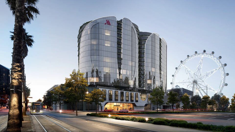The Melbourne Marriott Docklands is a centrepiece of the Dockland project.