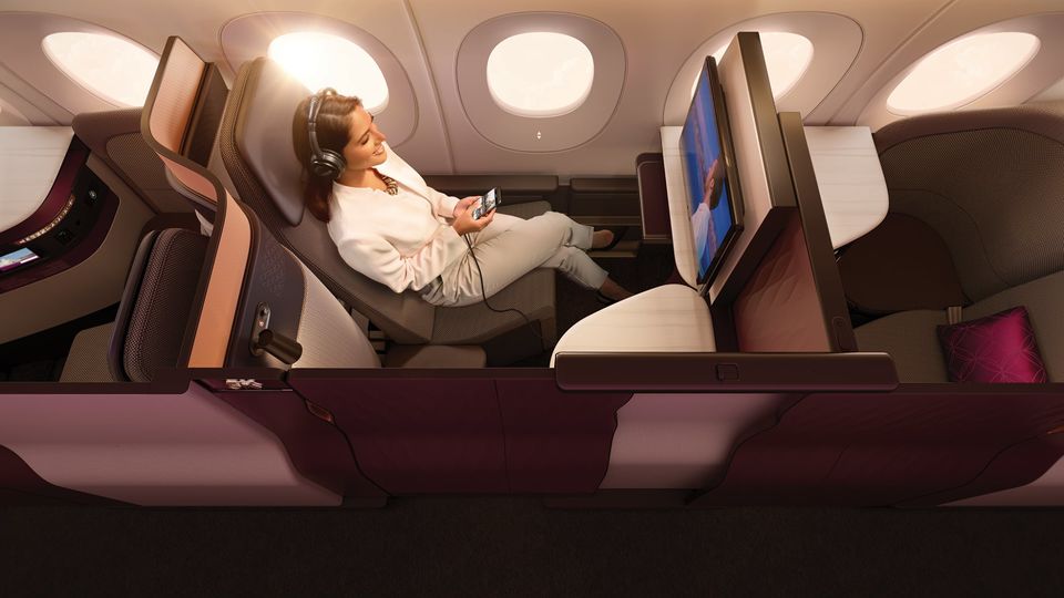 Qatar Airways' Boeing 777X fleet will include an evolved version of the business class Qsuite.. Qatar Airways