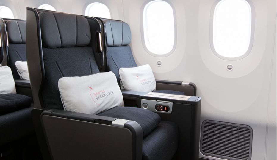 Qantas Boeing 787-9 premium economy class.
