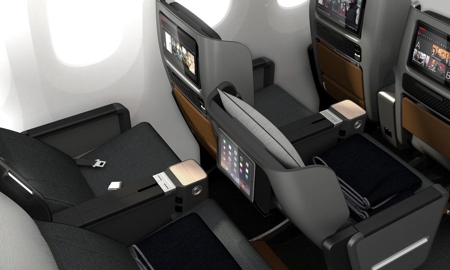 Qantas Boeing 787-9 premium economy class.