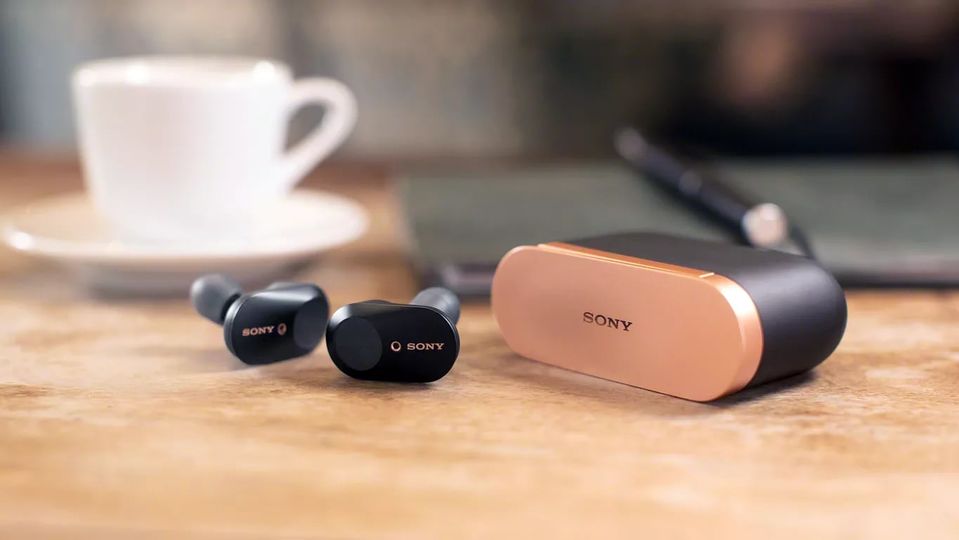 Sony has downsized the XM4 earbuds and battery charging case from the XM3s shown here.