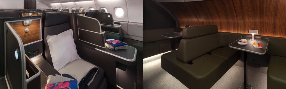 The Qantas superjumbos have been refreshed with new business class suites and upper deck lounges areas.