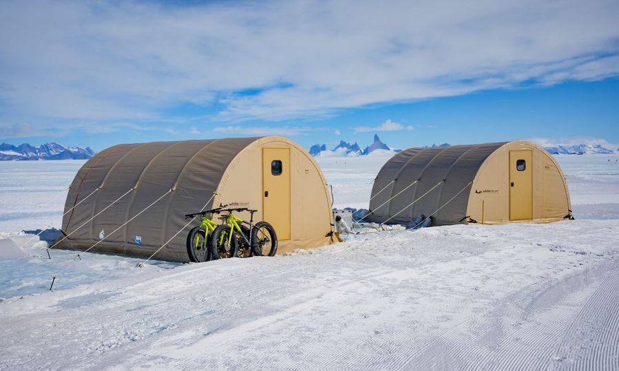 The zero-footprint structures comprising Wolf's Fang are more like tents than domes.