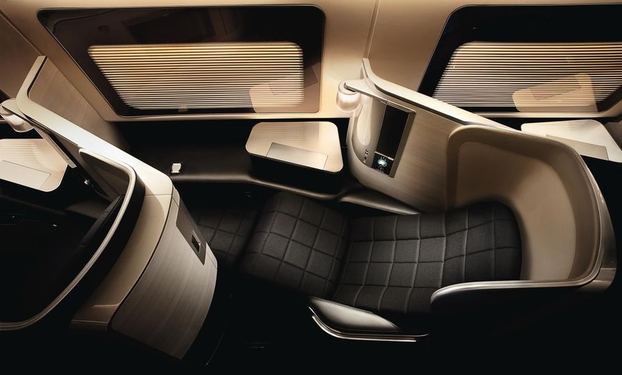 We'll miss the elegance of those elongated windows and electric blinds.. Supplied by British Airways