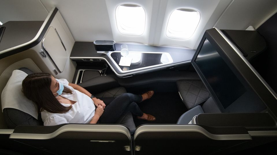 British Airways' new Boeing 777 First suite is an evolution of the Dreamliner's 'Prime' product.. Supplied by British Airways