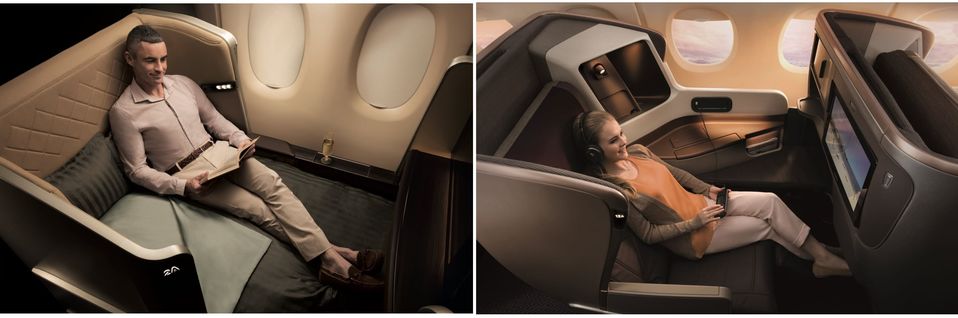 2013 Boeing 777 first class and business class of Singapore Airlines.