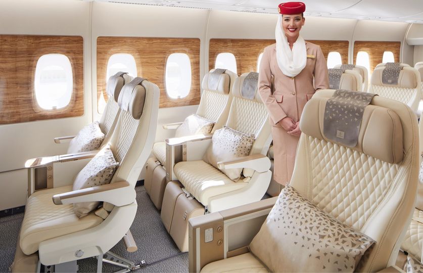 Emirates' new premium economy seats debuted this year on some Airbus A380s.