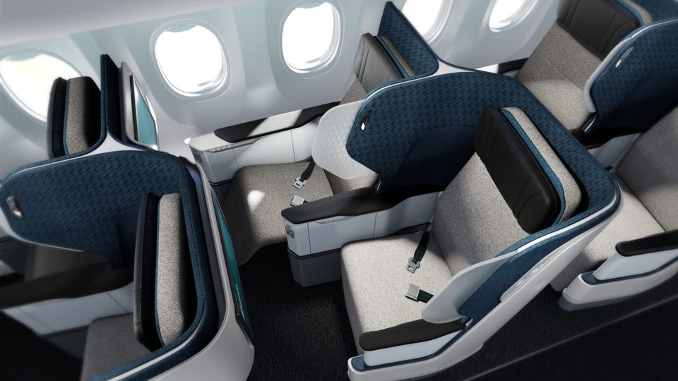 For your consideration: Seat Marker A new staggered premium economy design from HAECO.