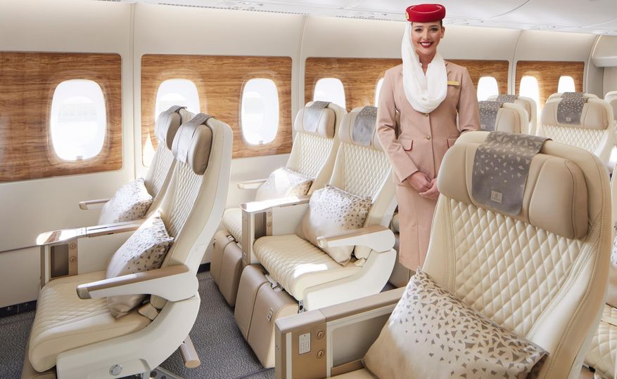 Emirates' Airbus A380 premium economy.