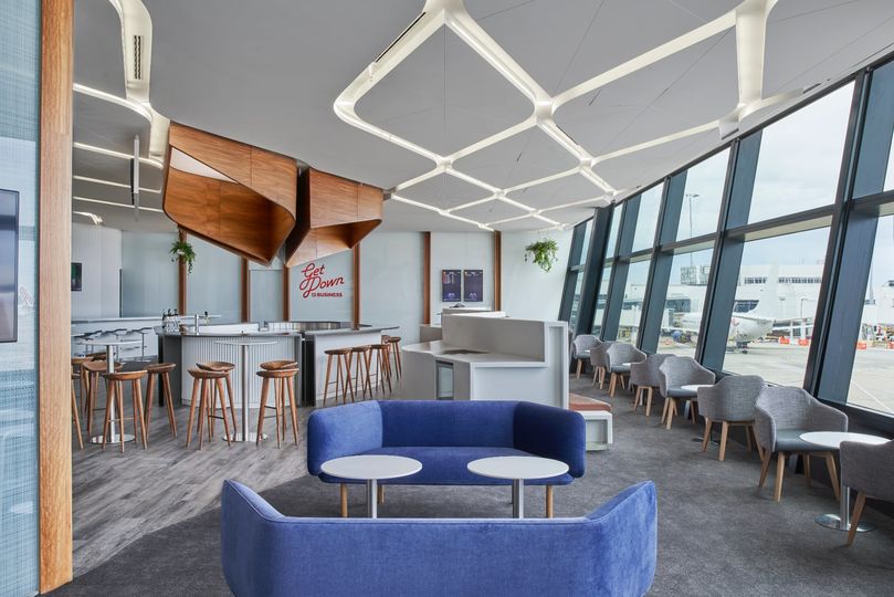 Inside Virgin Australia's new-look Melbourne lounge.