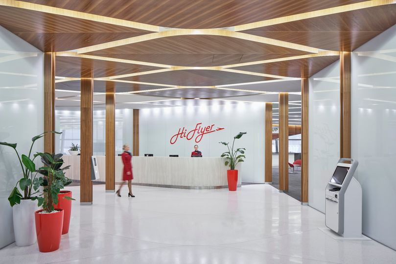 Inside Virgin Australia's new-look Melbourne lounge.