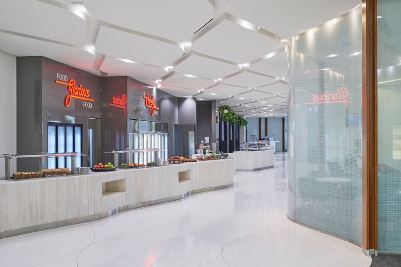 Inside Virgin Australia's new-look Melbourne lounge.