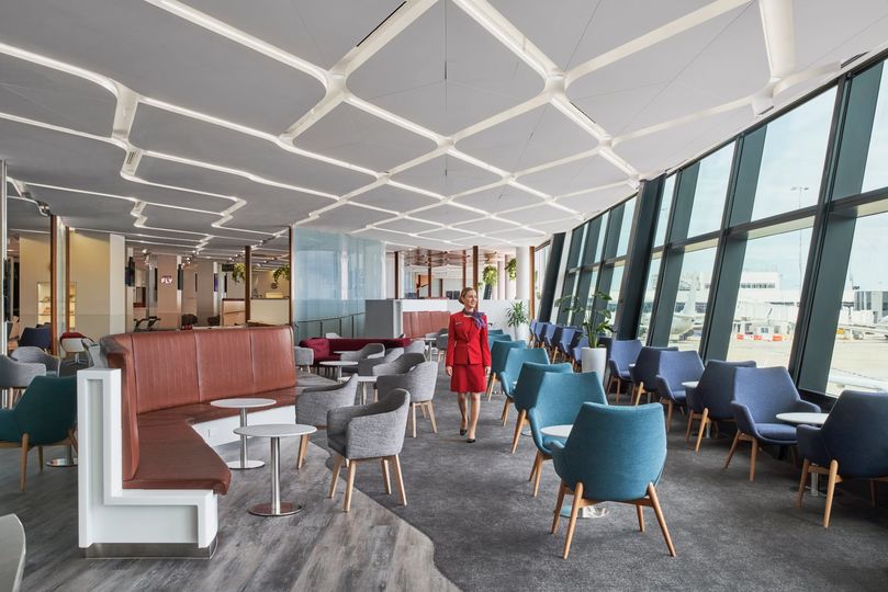 Inside Virgin Australia's new-look Melbourne lounge.