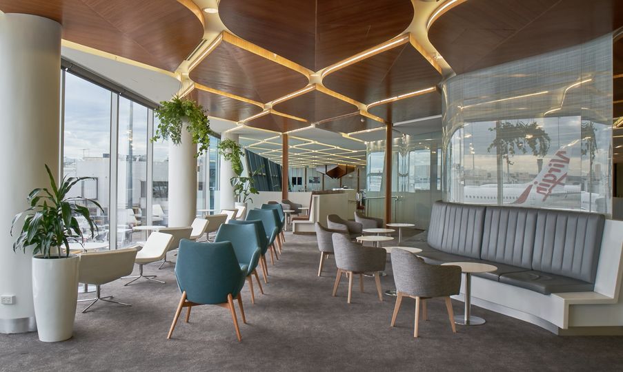 Inside Virgin Australia's new-look Melbourne lounge.