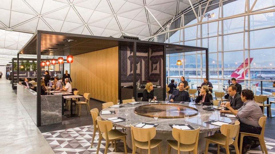 L'originale lounge Qantas Hong Kong.