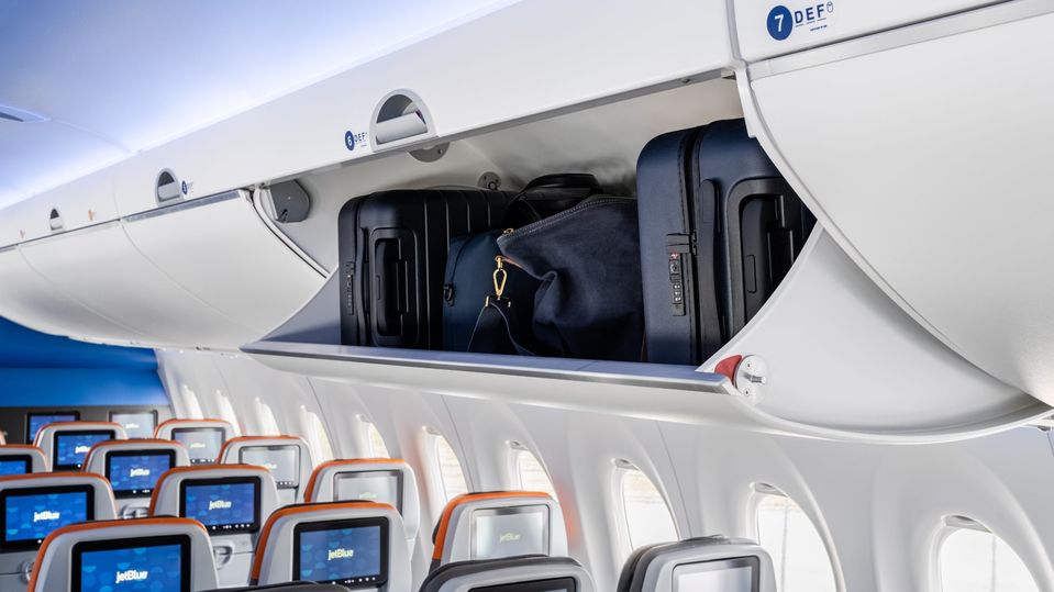 Inside JetBlue's Airbus A220.