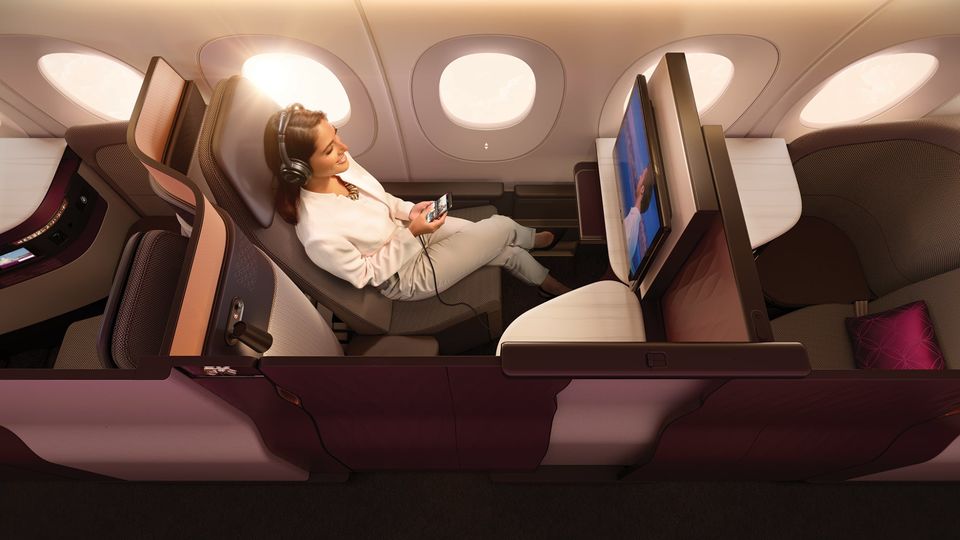 Qatar Airways' Qsuite business class.