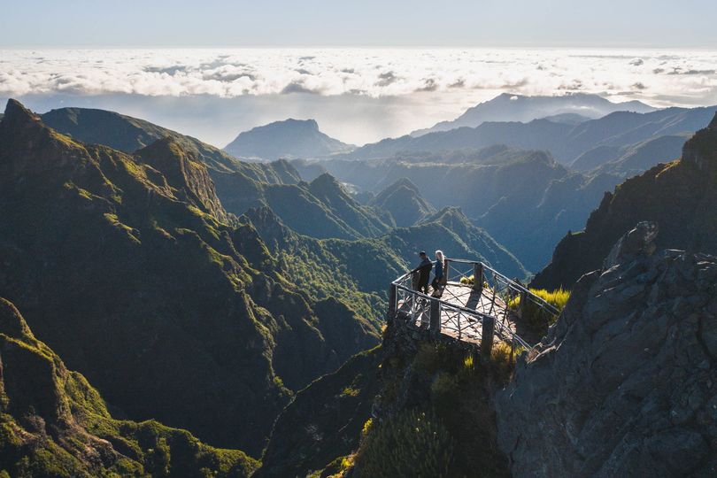 A mid-hike vantage from Pico Do Arieiro, Madeira's third-highest peak.