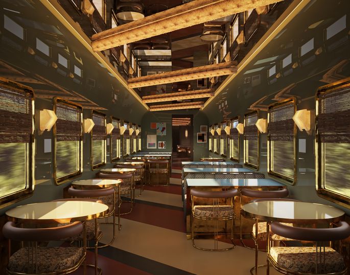 Orient Express trains will feature a glamorous dining car.
