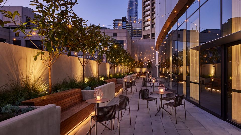 Take in the outdoors at the Hyatt Centric Melbourne's Bellarine Terrace.