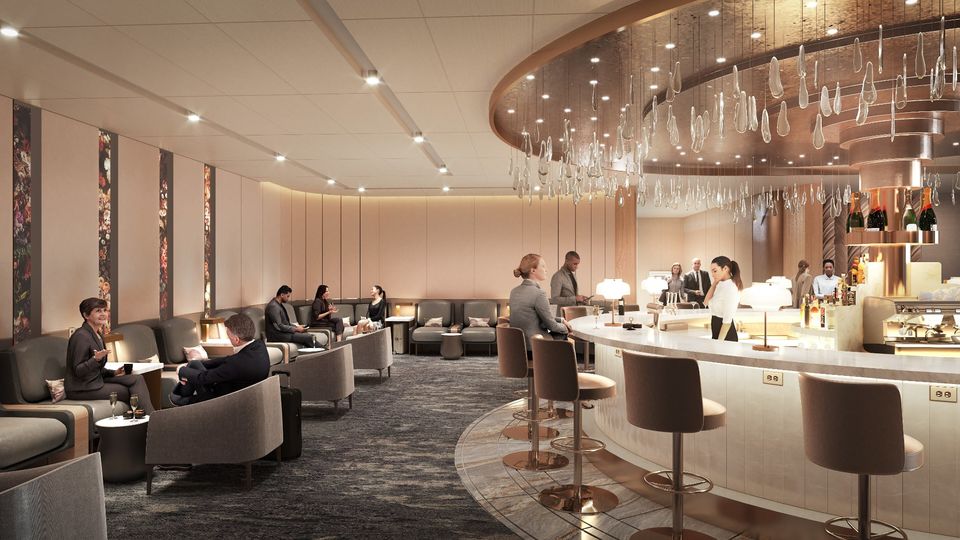 The Champagne Bar at what will be the new T8 First Class lounge.