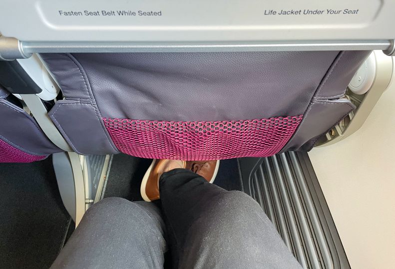 The slimmer seat means there's a bit more room to stretch your legs.