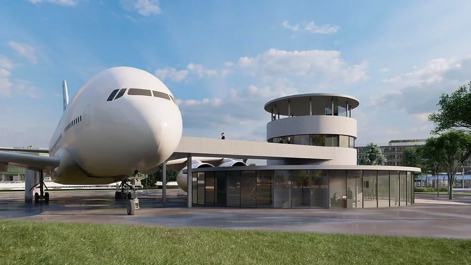 A unique stay: the Envergure or 'wingspan' Hotel turns an A380 into a 31-room hotel.