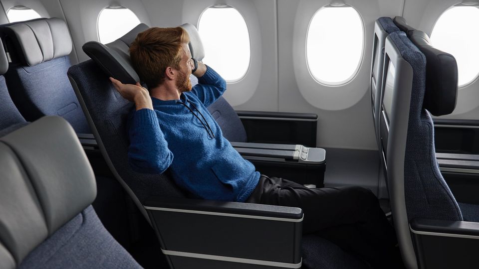 Finnair's new premium economy seat.
