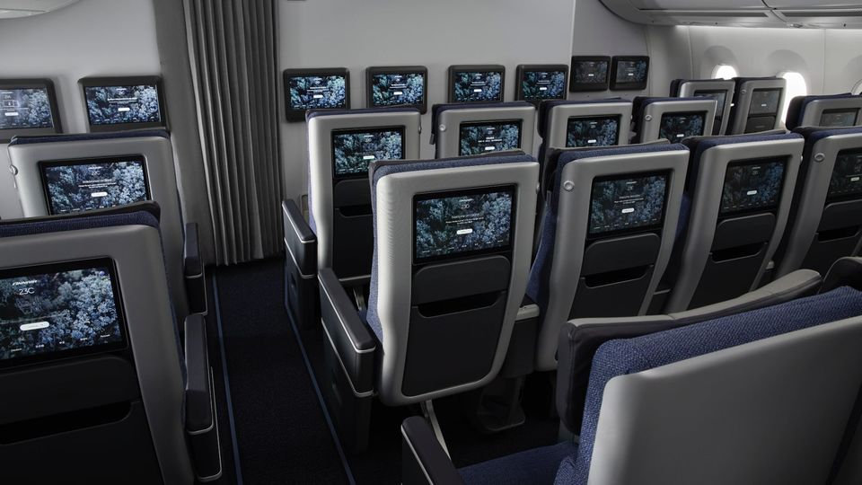 Finnair's new premium economy seat.