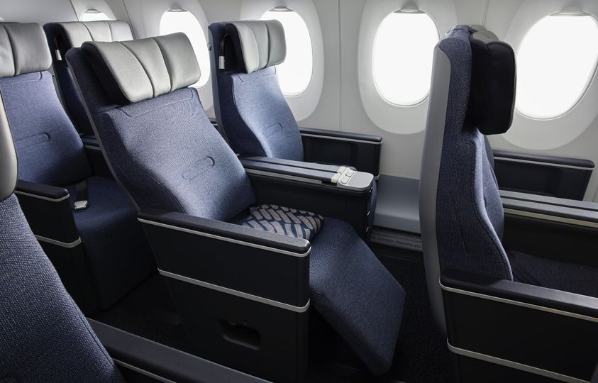 Finnair's new premium economy seat.