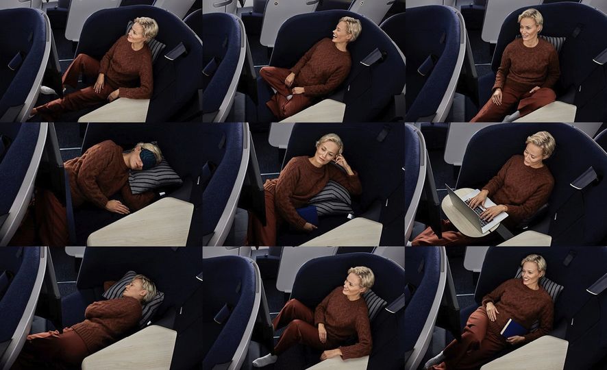 You'll have to figure out how to find the most comfortable positions in Finnair's A330 business class.