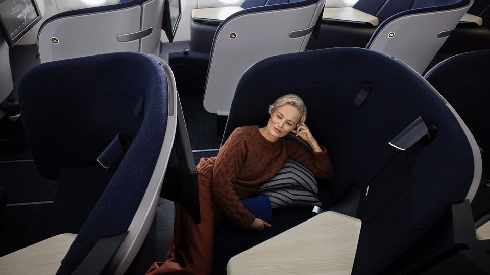 Finnair's all-new business class seat is more like a lounge.