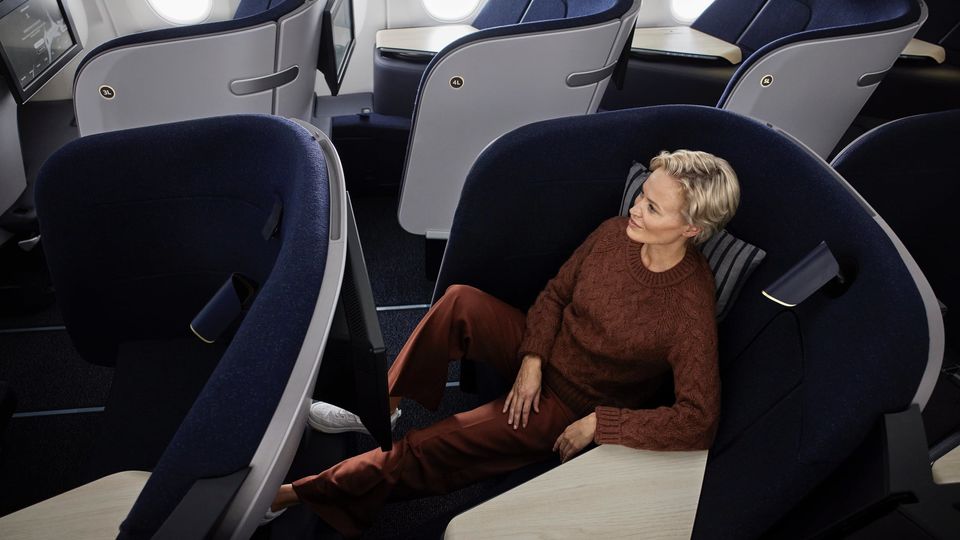 Finnair's all-new business class seat is more like a lounge.