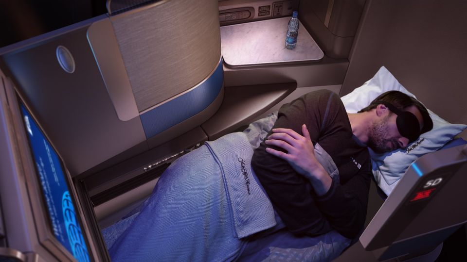 United's Melbourne flights feature its modern Polaris business class.