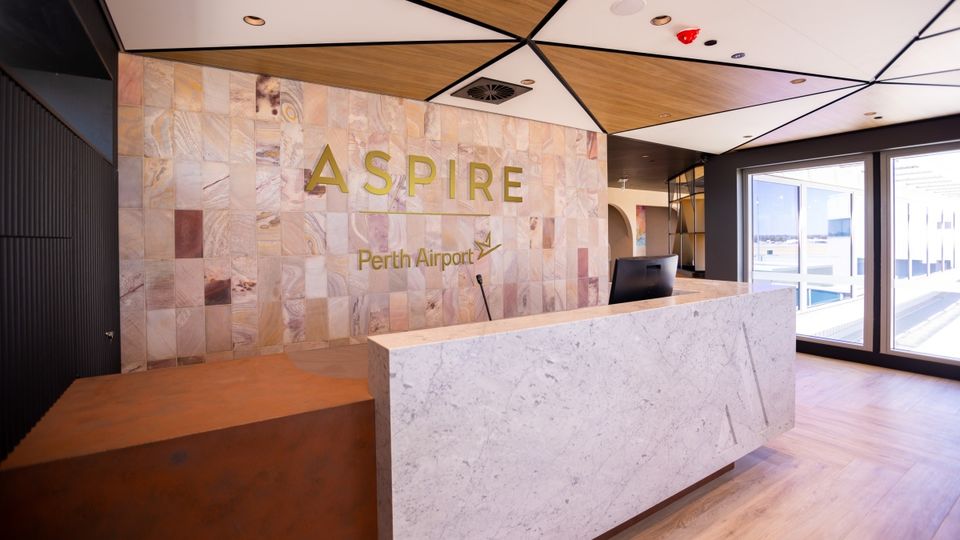 Perth Airport's new international Aspire Lounge.