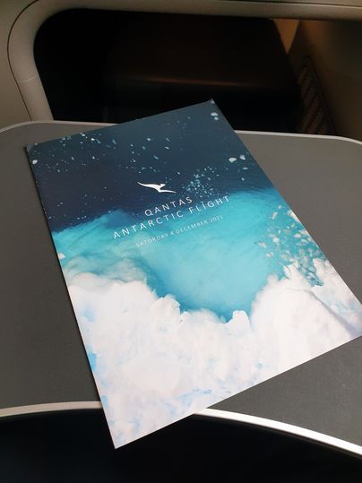 A special program and menu has been prepared for today's flight.