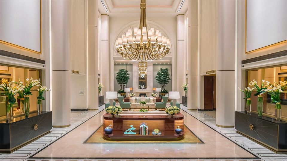 French designer Pierre-Yves Rochon brought his A-game to the Waldorf Astoria's interiors