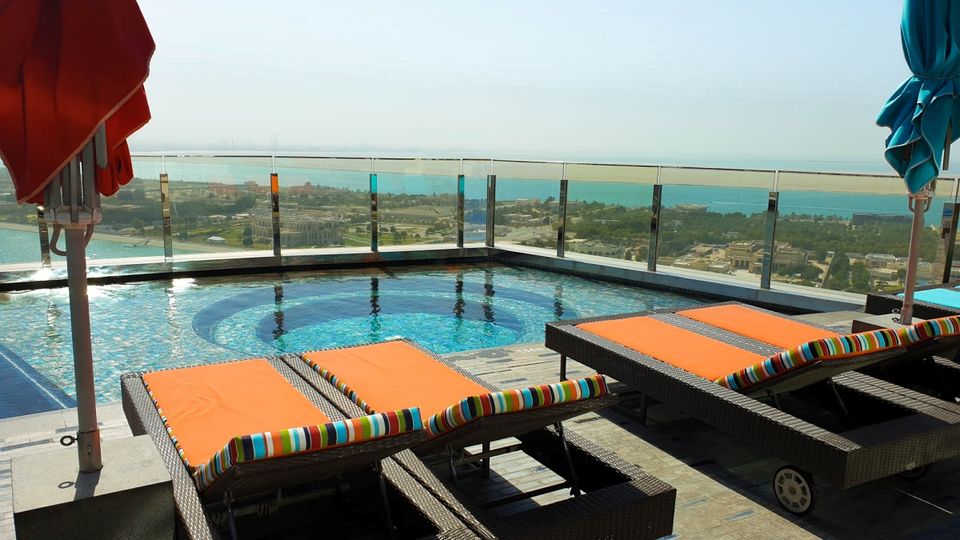 The pool is small, intimate space to catch some rays and relax.