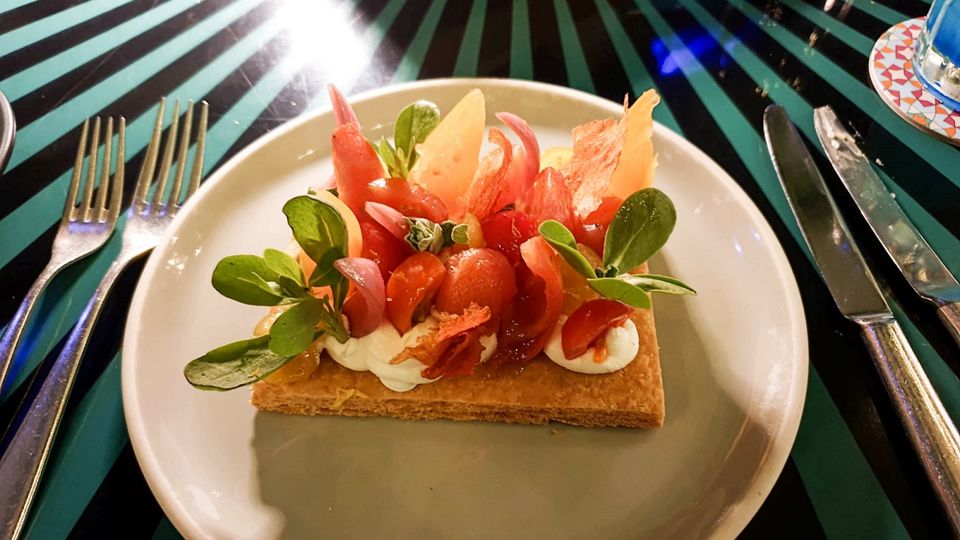 The tomato and feta tart made for a great start.