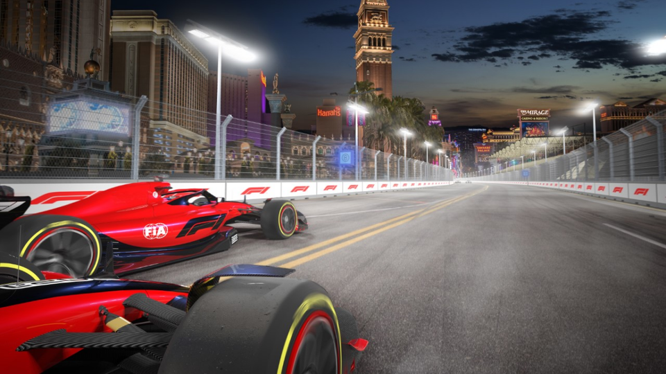 Formula 1 cars will fly down the Strip at more than 340kph.