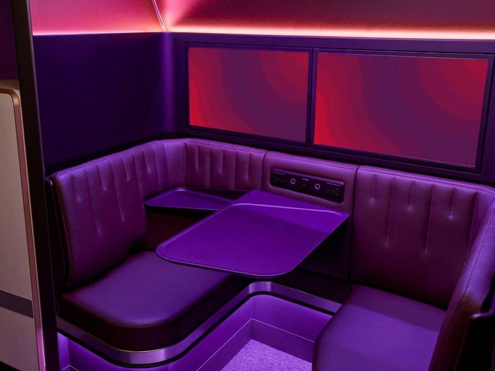 The Booth is a leisure-oriented treatment for Virgin Atlantic's A350s.