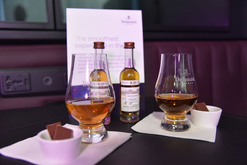 Delamain cognac tasting with paired pralines.