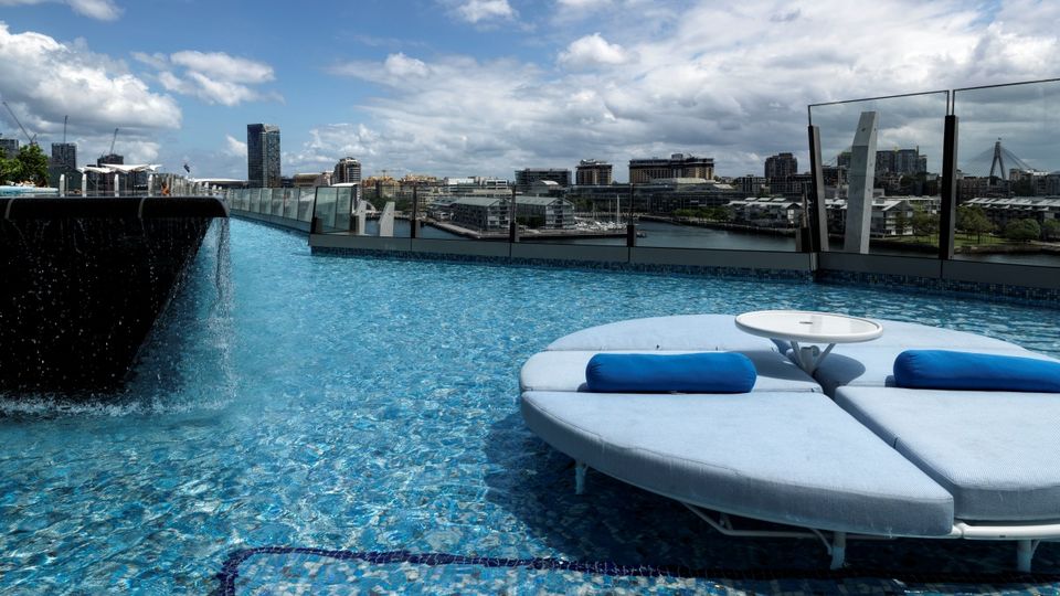 The Crown's elevated lagoon pool is one of Sydney's finest.