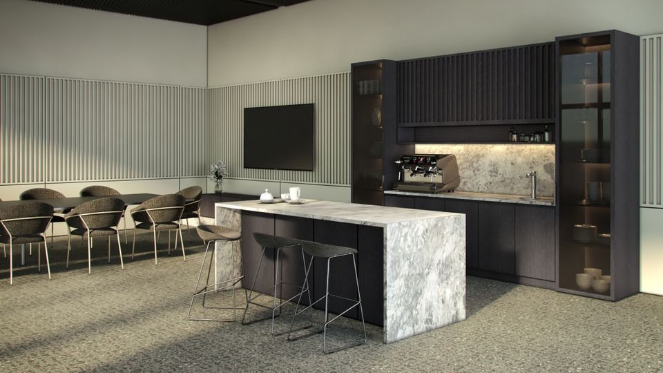 The Executive Lounge sits to the side of the Residents Lounge.