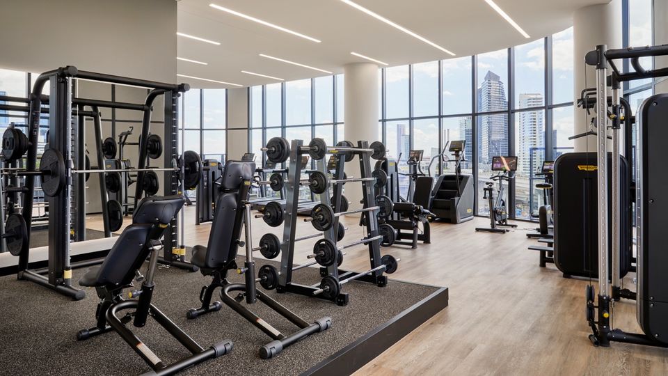 Jump on a variety of machines to tick off your daily workout.