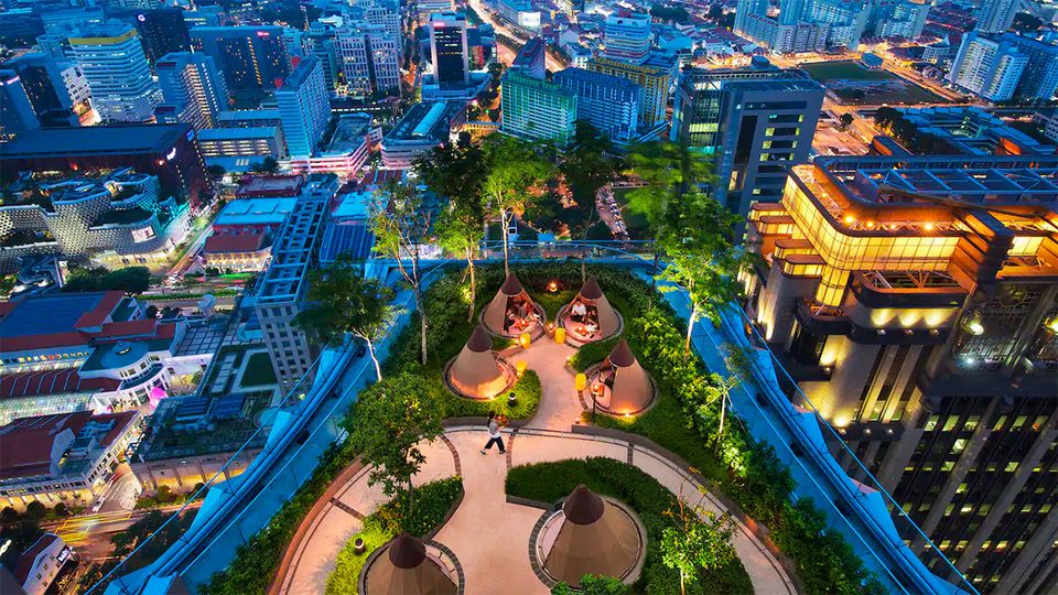 Stake your claim to a tee-pee on the Andaz Singapore rooftop.