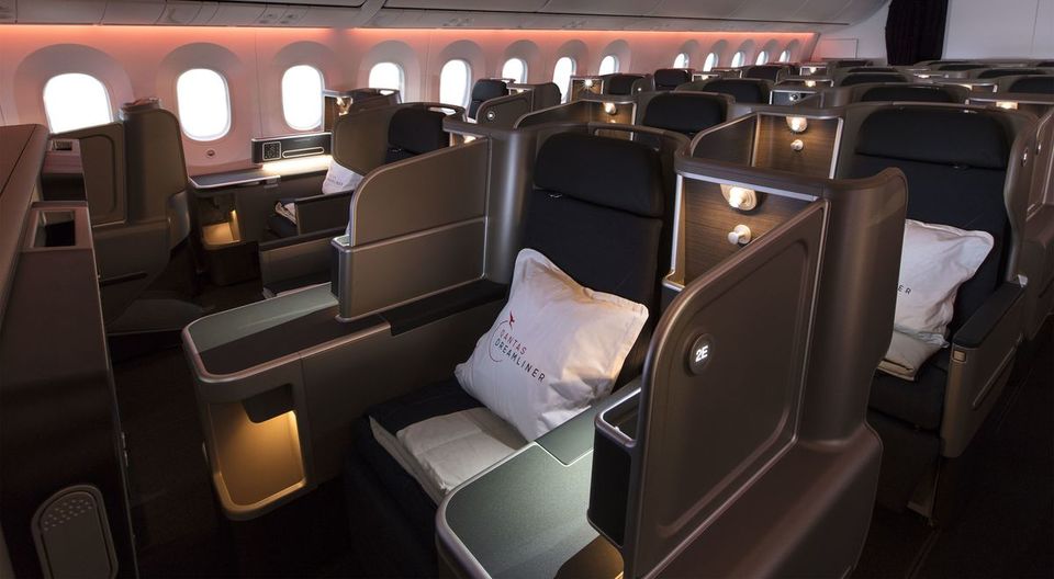Qantas' 787 business class will be heading back to Chile.